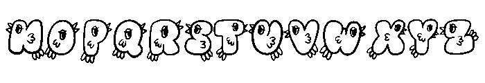 Cute Birds By Squeeb Cr Regular Font LOWERCASE