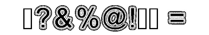 Cute Blink Regular Font OTHER CHARS