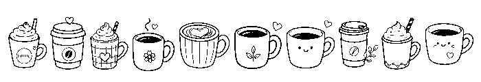 Cute Coffee Cup Font OTHER CHARS