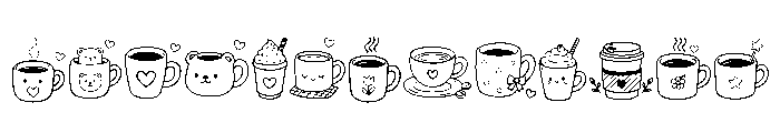 Cute Coffee Cup FONT