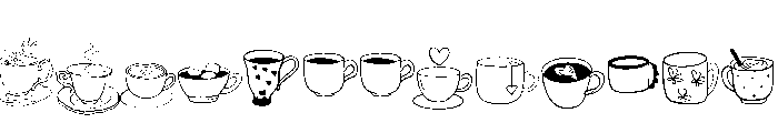 Cute Coffee mug FONT