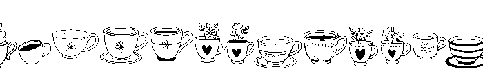 Cute Coffee mug Font LOWERCASE