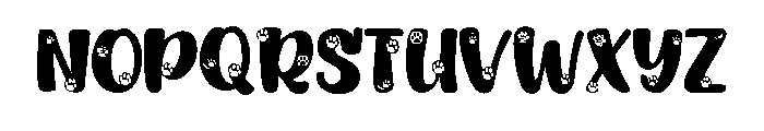 Cute Dog Blue Font LOWERCASE
