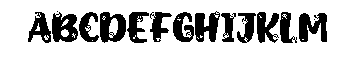 Cute Dog Brown Font UPPERCASE