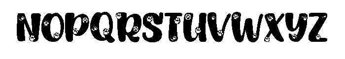 Cute Dog Brown Font UPPERCASE