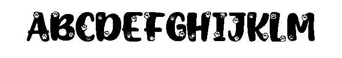 Cute Dog Orange Font UPPERCASE