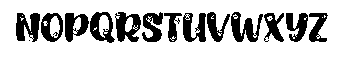 Cute Dog Orange Font LOWERCASE