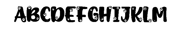 Cute Dog Purple Font UPPERCASE