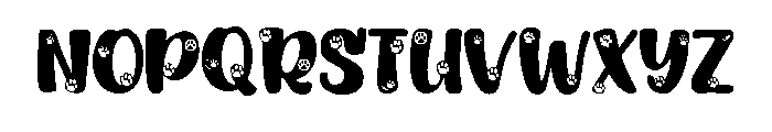 Cute Dog Purple Font UPPERCASE
