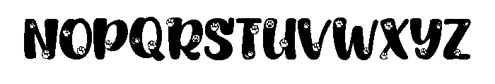 Cute Dog Purple Font LOWERCASE