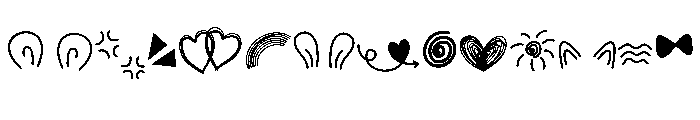 Cute Doodle Accents Font UPPERCASE