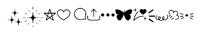 Cute Doodle Accents Font LOWERCASE