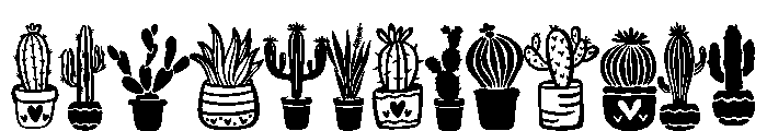 Cute Doodle Cactus FONT
