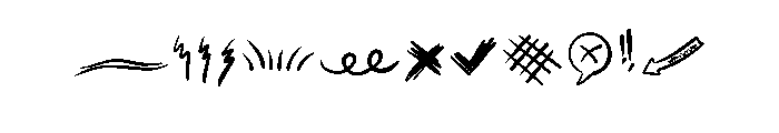 Cute Doodle Elements Font OTHER CHARS
