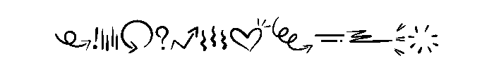 Cute Doodle Elements Font UPPERCASE