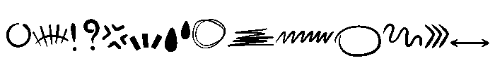 Cute Doodle Elements Font LOWERCASE