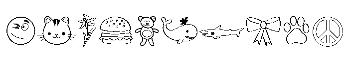Cute Doodle Icons Font OTHER CHARS