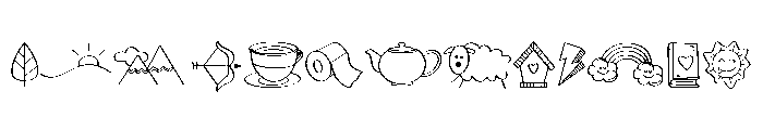 Cute Doodle Icons FONT