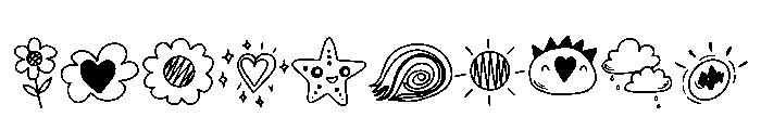 Cute Doodle Sketch Font OTHER CHARS