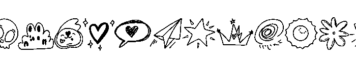 Cute Doodle Sketch Font UPPERCASE