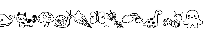 Cute Doodle Whimsy Font UPPERCASE