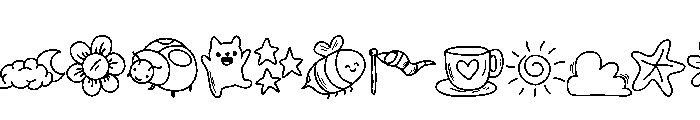 Cute Doodle Whimsy Font UPPERCASE