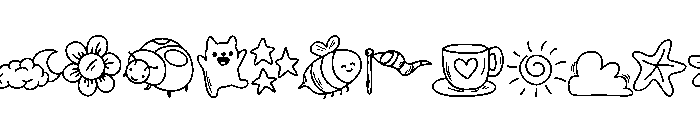Cute Doodle Whimsy Font LOWERCASE