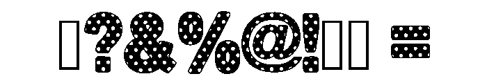 Cute Dot Black Regular Font OTHER CHARS