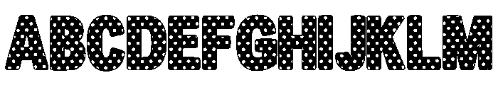 Cute Dot Black Regular Font UPPERCASE