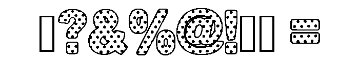 Cute Dot White Regular Font OTHER CHARS
