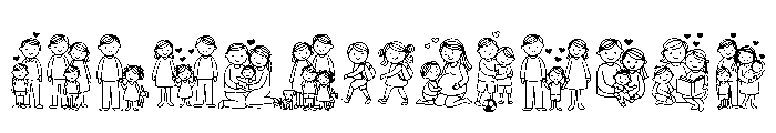 Cute Family Doodles Font LOWERCASE