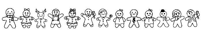 Cute Gingerbread Font UPPERCASE