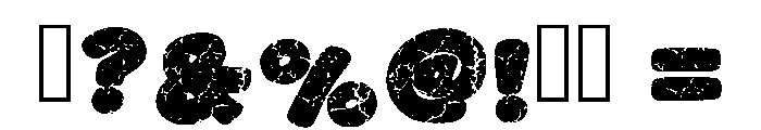 Cute Grunge Regular Font OTHER CHARS