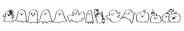 Cute Halloween Collection Font UPPERCASE