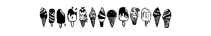 Cute Ice cream summer FONT