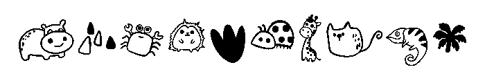 Cute Kawaii animal Font OTHER CHARS