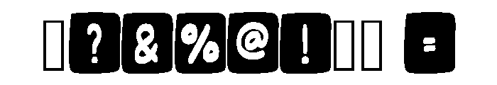 Cute Kids Crafts Black Regular Font OTHER CHARS