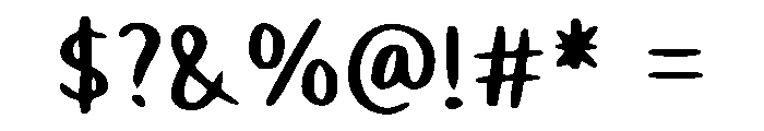 Cute Kiyo Regular Font OTHER CHARS