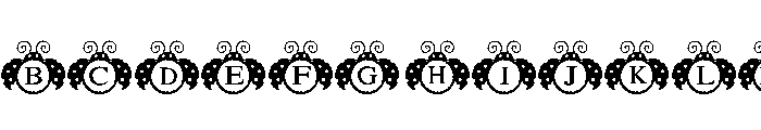 Cute Ladybug monogram Font UPPERCASE