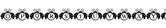 Cute Ladybug monogram Font UPPERCASE