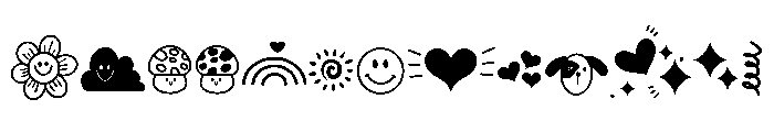 Cute Lines Font LOWERCASE