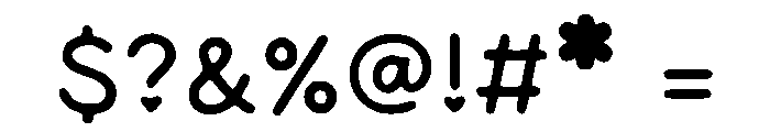 Cute Loopy Font OTHER CHARS