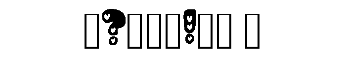Cute Love Heart By Sque Regular Font OTHER CHARS