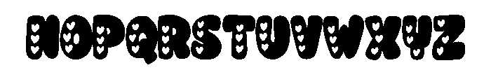 Cute Love Heart By Sque Regular Font UPPERCASE
