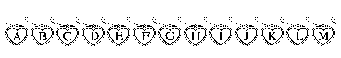 Cute Love Heart Font UPPERCASE