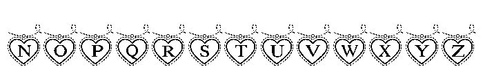 Cute Love Heart Font UPPERCASE
