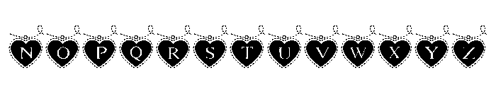 Cute Love Heart Font LOWERCASE