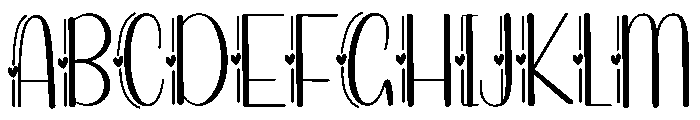 Cute Lover Font UPPERCASE