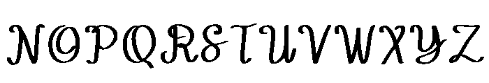 Cute Mama Regular Font UPPERCASE