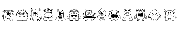 Cute Monster Regular Font UPPERCASE